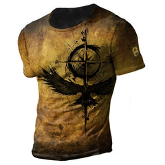 Vintage Compass T-Shirt Men's Summer Casual Streetwear (21 Styles)