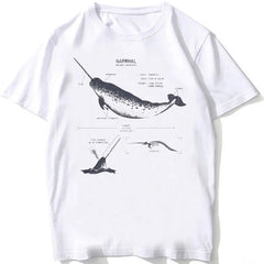 Sea Creature Anatomy Collection T-Shirt - Ocean Lover Beach Diving Tee