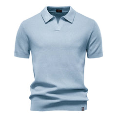 Men's Premium Golf Polo Shirt - Solid Breathable Performance Fabric