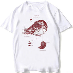 Sea Creature Anatomy Collection T-Shirt - Ocean Lover Beach Diving Tee