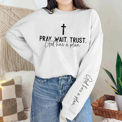Christian Quote Crewneck Sweatshirt - Women's Oversized Inspirational Pullover