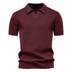Men's Premium Golf Polo Shirt - Solid Breathable Performance Fabric