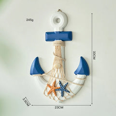 36 Styles Mediterranean Wooden Boat Anchor Lighthouse Collection Wall Hook | Nautical Decor