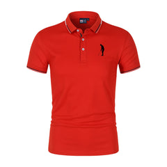 Men's Solid Quick-Dry Golf Polo - Business Casual & Athletic