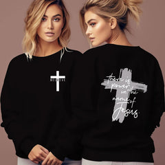 Christian Faith Sweatshirt - Power in The Name of Jesus Sweatshirt for Women