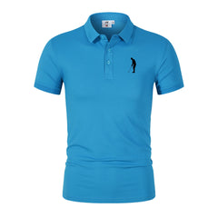 Men's Solid Quick-Dry Golf Polo - Business Casual & Athletic