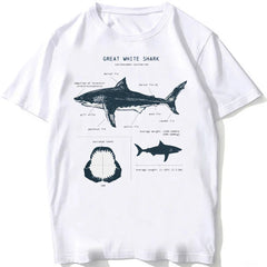 Sea Creature Anatomy Collection T-Shirt - Ocean Lover Beach Diving Tee