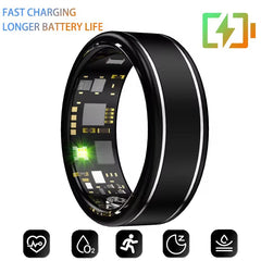 2025 New Smart Ring Health Monitor - Heart Rate & Blood Oxygen Tracker | Waterproof