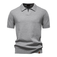 Men's Premium Golf Polo Shirt - Solid Breathable Performance Fabric