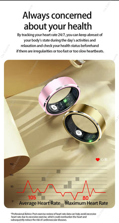 Smart Fitness Ring - Heart Rate & Health Tracking