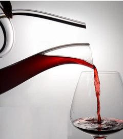 Swan Crystal Wine Decanter 1500ml - Spiral Aerator Champagne Bottle