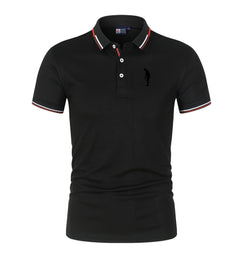 Men's Solid Quick-Dry Golf Polo - Business Casual & Athletic