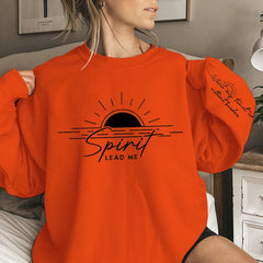 Sunrise Spirit Lead Me Sweatshirt - Faith Inspired Crew Neck