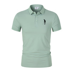 Men's Solid Quick-Dry Golf Polo - Business Casual & Athletic