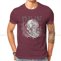 Scuba Diving Helmet T-Shirt - Vintage Ocean Graphic Streetwear