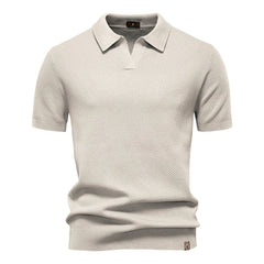 Men's Premium Golf Polo Shirt - Solid Breathable Performance Fabric