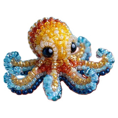 Ocean-Themed Beaded Embroidery Kits - Shark & Sea Creature Beadwork Craft