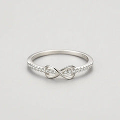 S925 Silver Infinite Love Bow Ring