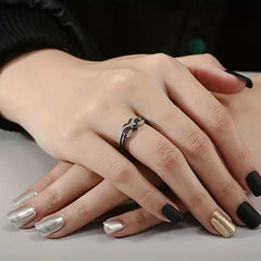 Anchored in Infinity Heart Ring - Dual Color Design