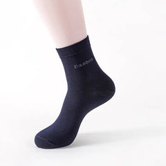 Men's Bamboo Fiber Mid-Tube Socks - Breathable Cotton Blend