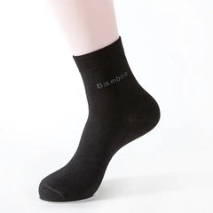 Men's Bamboo Fiber Mid-Tube Socks - Breathable Cotton Blend