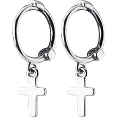 S925 Silver Cross Earrings for Women