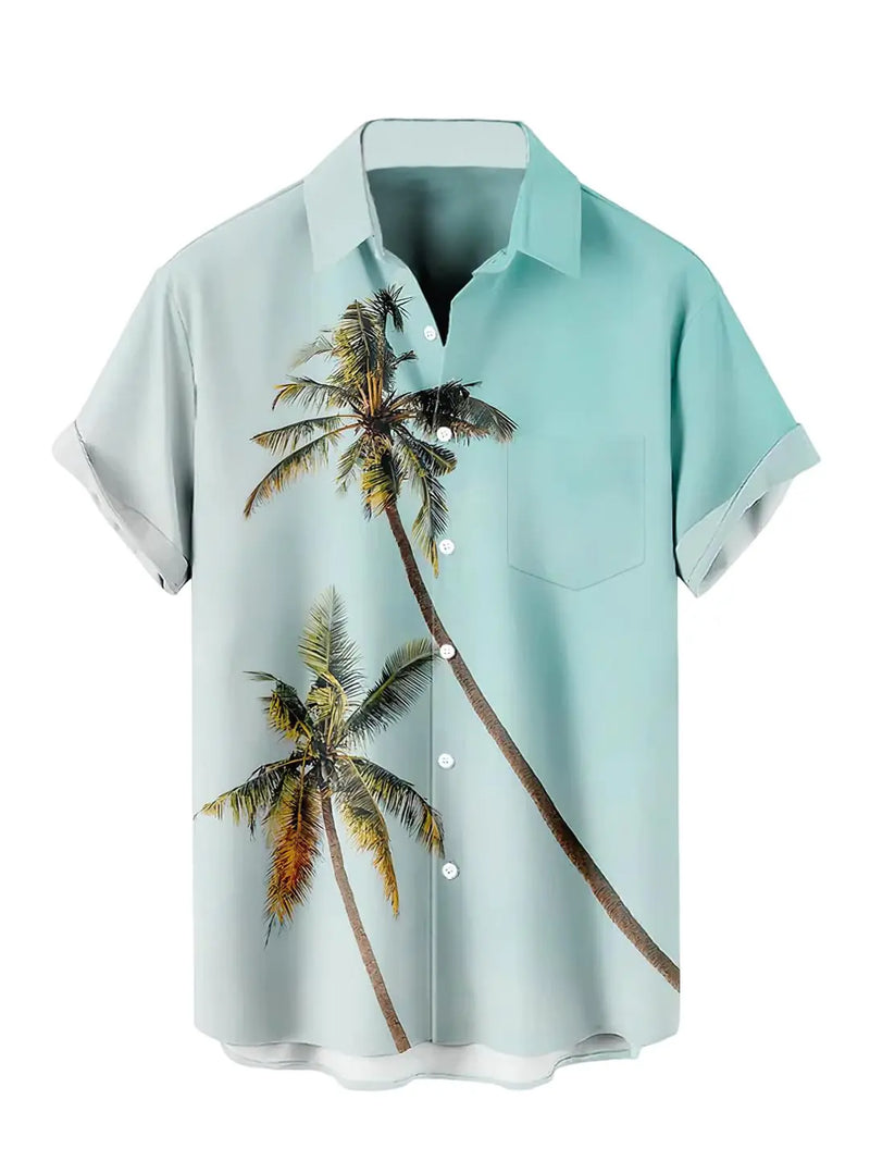 Romever Coconut Tree Hawaiian Shirts for Men Medium