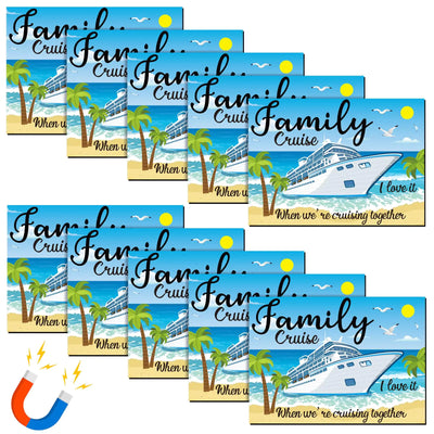 10 Pcs Large Family Cruise Door Magnets