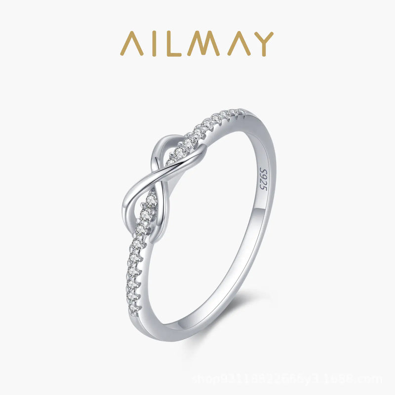 S925 Silver Infinite Love Bow Ring