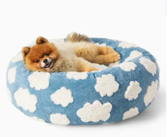 Lesure Beds for Indoor Cats - Soft Cloud & Floral Pet Beds