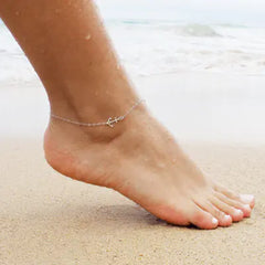 Women's Anklet with Anchor Design