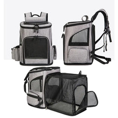 Large Capacity Breathable Pet Carrier Backpack for Cats or Dogs
