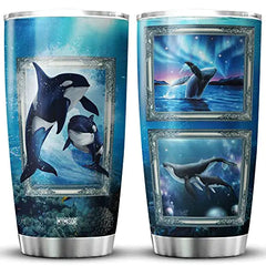 Whale Tumbler 20oz - Ocean Themed Insulated Travel Cup | Whale Lover Gift