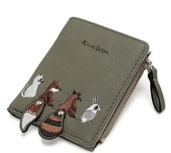Woodland Animals Leather Wallet